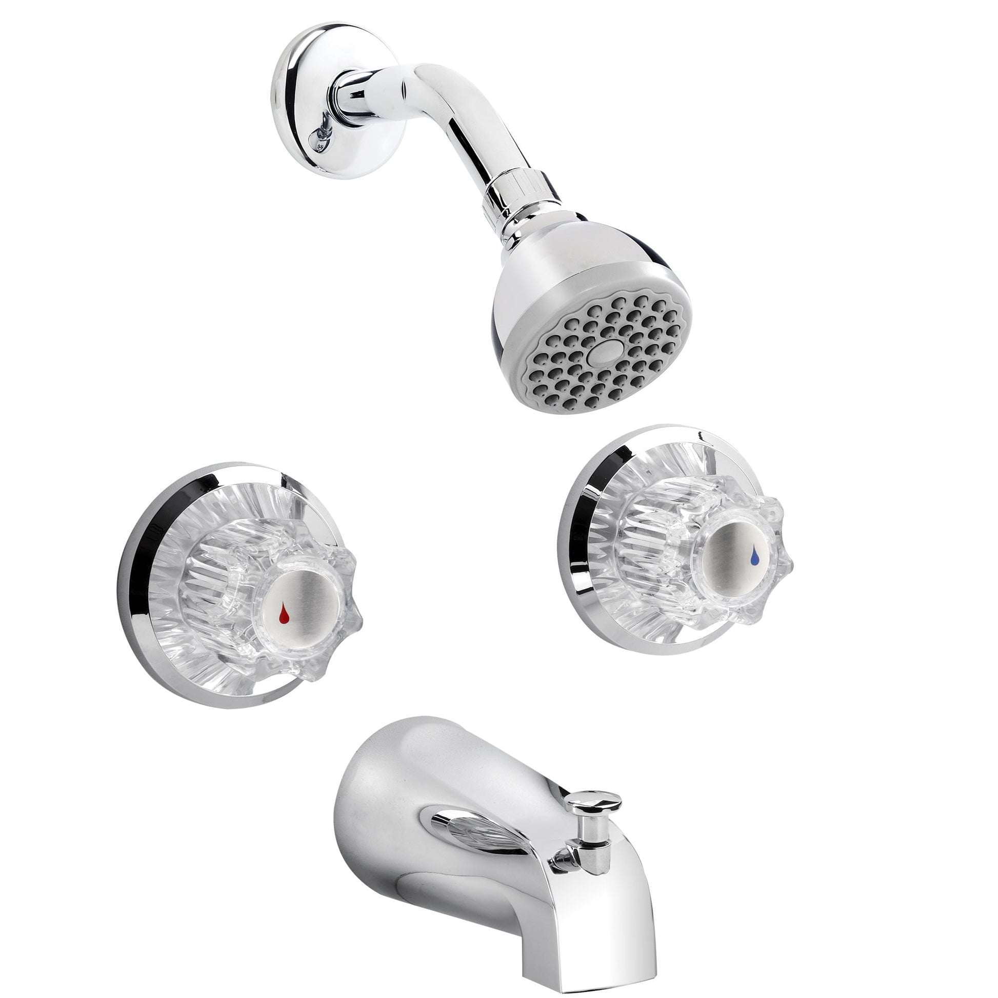 Belanger by Keeney 2-Handle Tub / Shower Complete Faucet Set with Swivel Showerhead, Polished Chrome