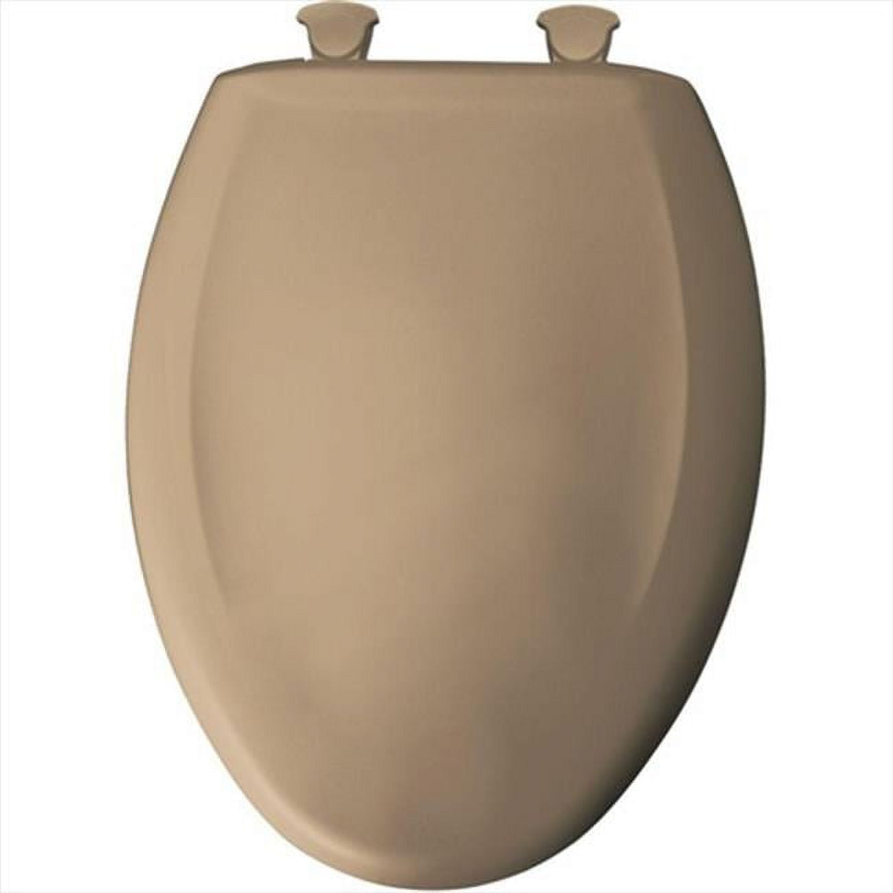 Bemis 1200SLOWT148 Elongated Plastic Toilet Seat Sand Never Loosens Removes for Cleaning Slow-Close