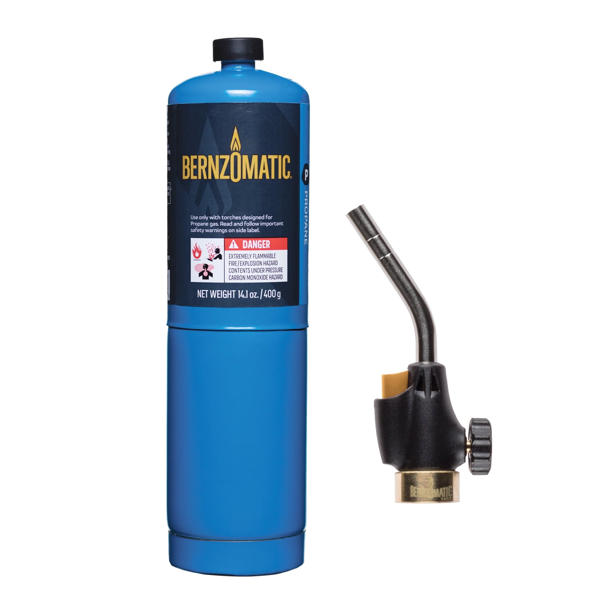 Bernzomatic Utility Propane Torch Kit with 14.1 oz Propane Tank and Trigger-Start Torch Head