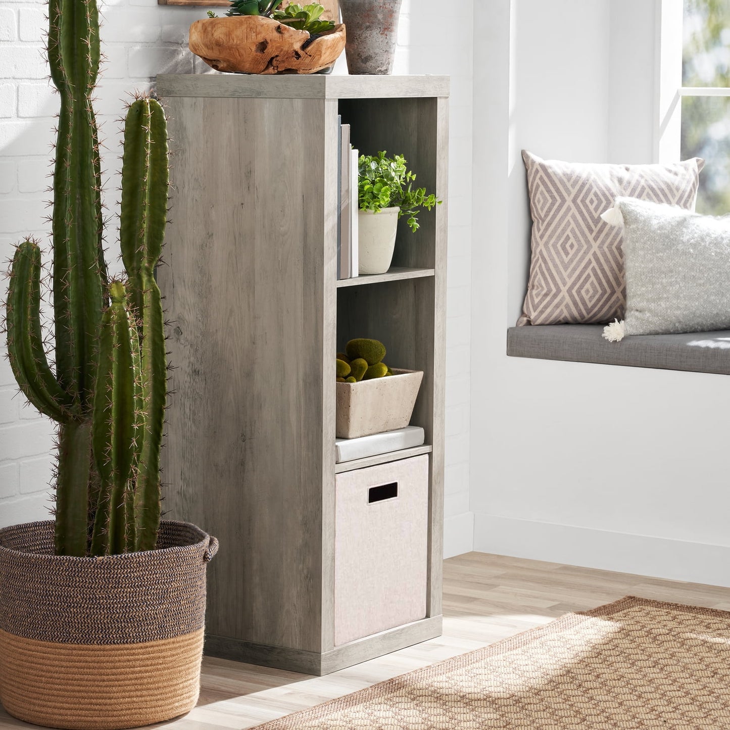Better Homes & Gardens 3 Cube Storage Organizer, Tobacco Oak