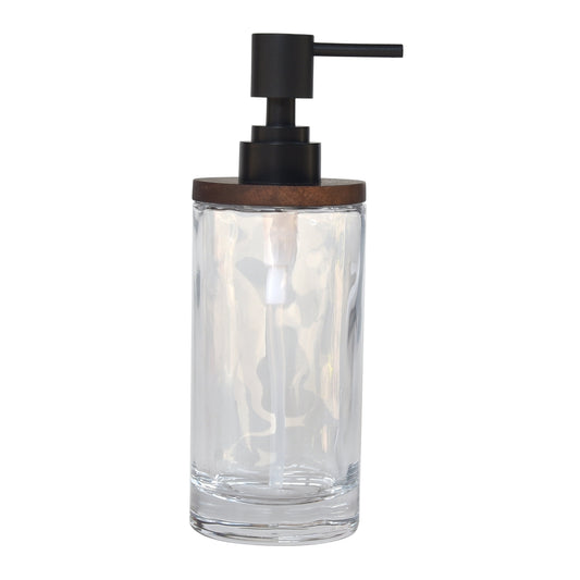 Better Homes & Gardens Acacia Wood Accented Glass Soap Pump