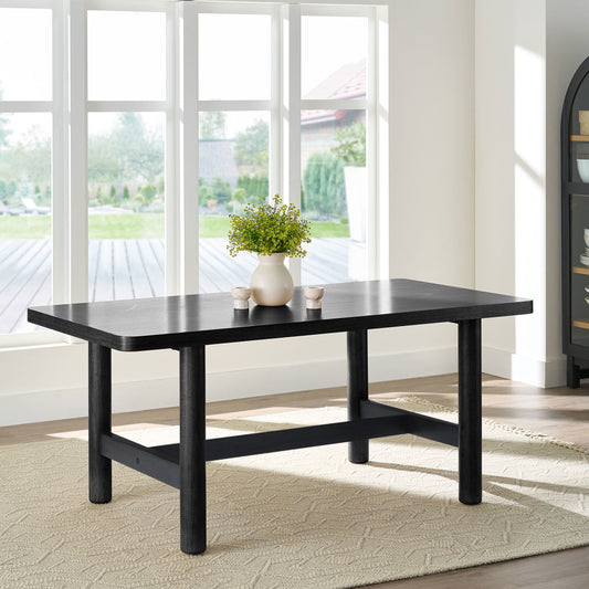 Better Homes & Gardens Adlin 70 in Rectangle Dining Table, Light Honey