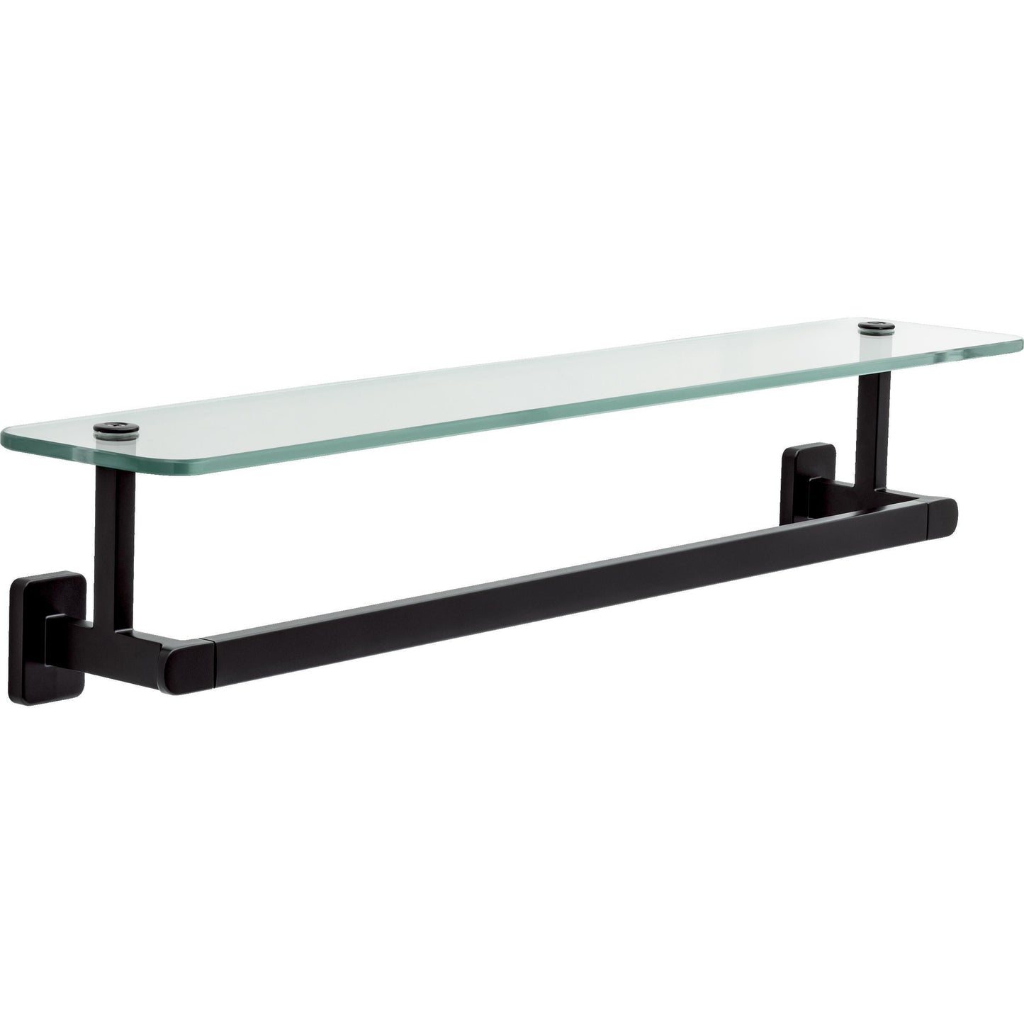 Better Homes & Gardens Alden 18" Towel Bar with Glass Shelf in Matte Black