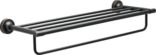 (2 pack) Better Homes & Gardens Holbrook 24" Towel Rack with Item Storage, Oil Rubbed Bronze