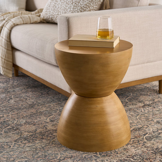 Better Homes & Gardens Mesa Auxiliar de Madera James, Acabado Miel Claro