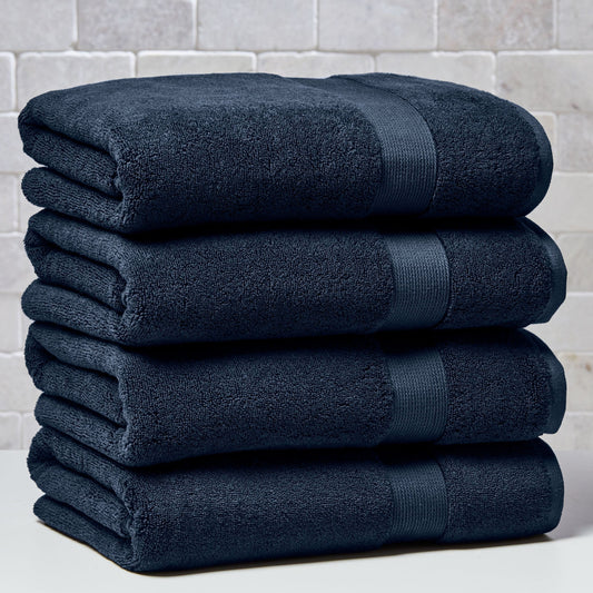 Better Homes & Gardens Signature Soft Solid Cotton 4 Piece Bath Bath Towel Set,Green River