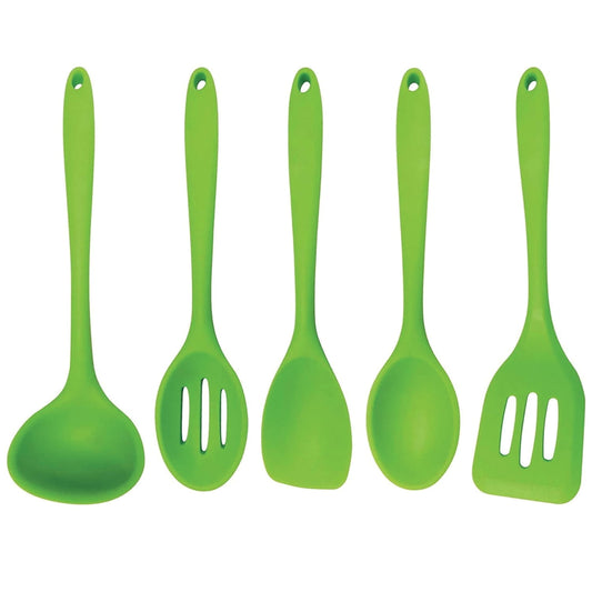 Better Houseware 3500/G 5-Piece Silicone Cooking Utensils (Green)