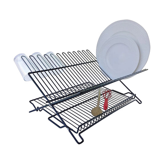 Better Houseware Jr. Folding Dish Rack, Black