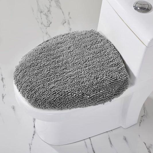 Better Trends 5 Piece Bathroom Rug Set, 100% Cotton, Extra Soft Tufted Bath Mat, Water Absorbent & Non Slip Bath Rug, (Gray) Granada Collection