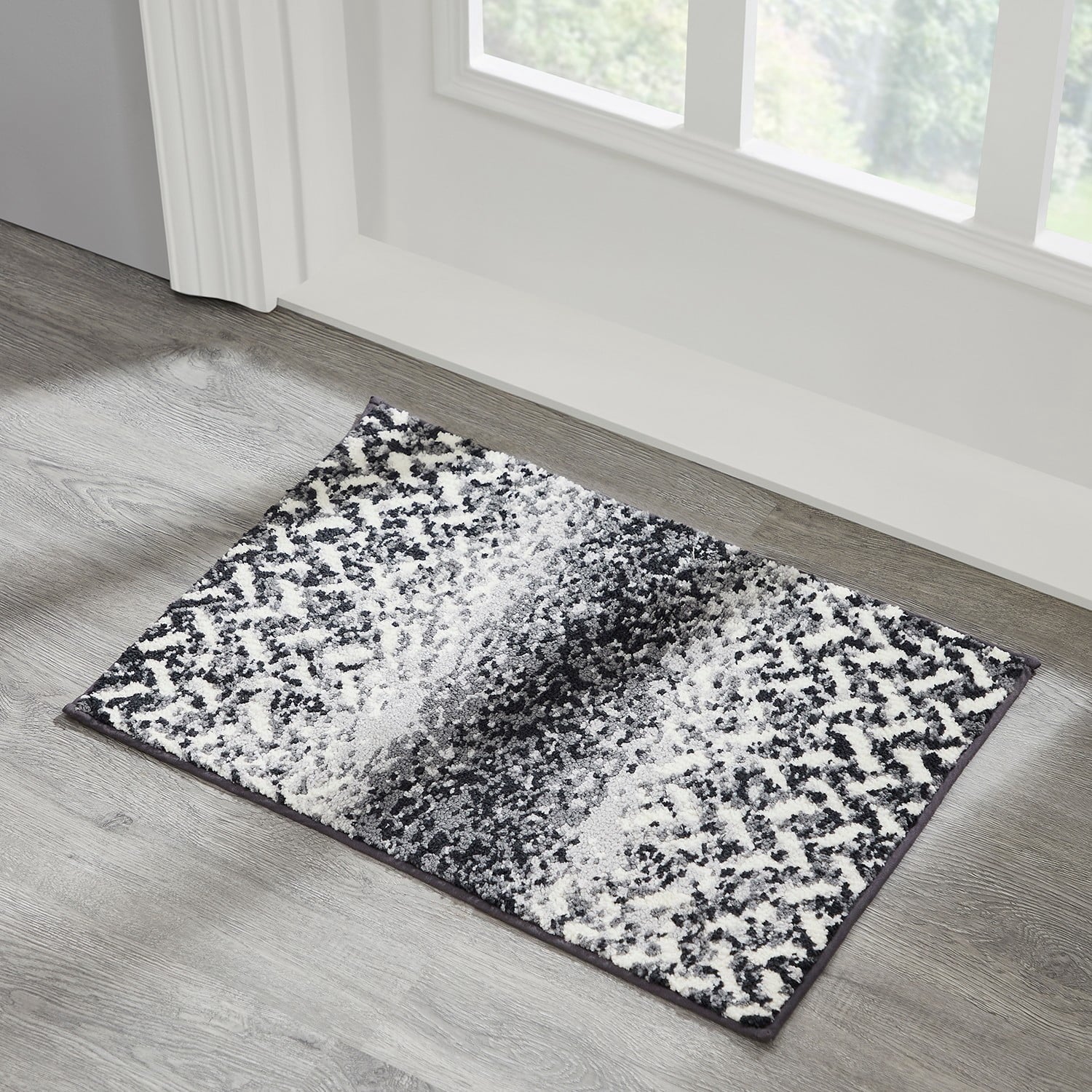 Better Trends Bath Rug Set 3 Piece Bath Mat Non Slip Micro Polyester Bathroom Floor Set, Shower, Tub, Casablanca Collection â€“ (Gray)