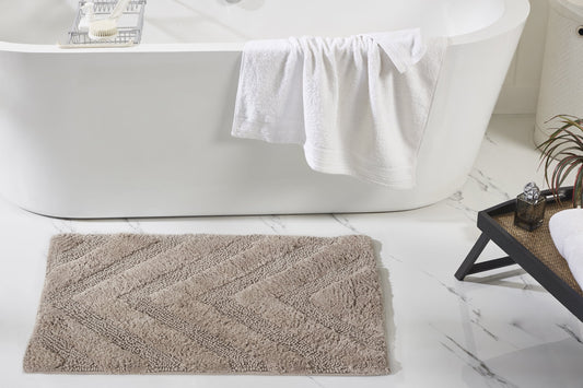 Better Trends Tapetes de BaÃ±o 24" x 40" 100% AlgodÃ³n Suave Absorbente de Agua Antideslizante Tapete de BaÃ±o Lavable a MÃ¡quina (Gris) ColecciÃ³n Hugo