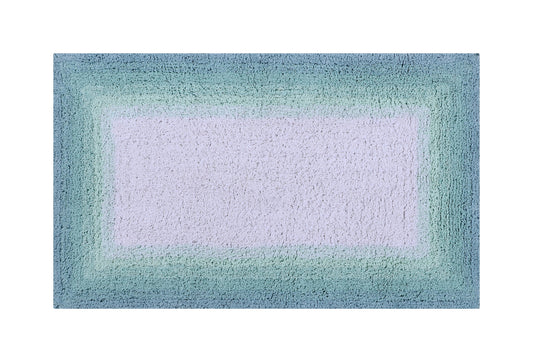 Better Trends 24" x 40" Bathroom Rug 100% Cotton Bath Rug Water Absorbent & Non Slip Bath Mat (Turquoise) Torrent Collection
