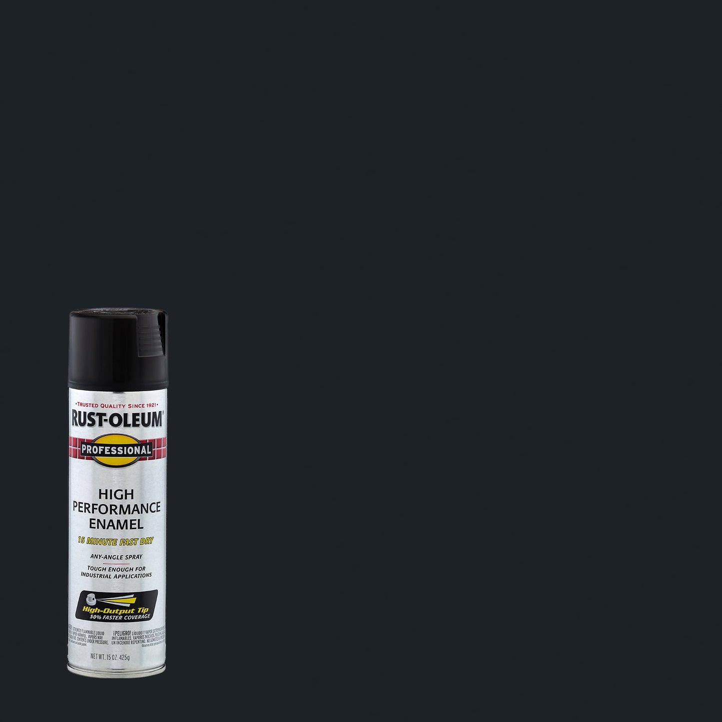 6 Pack, Black, Rust-Oleum Professional High Performance Flat Enamel Spray Paint-7578838, 15 oz