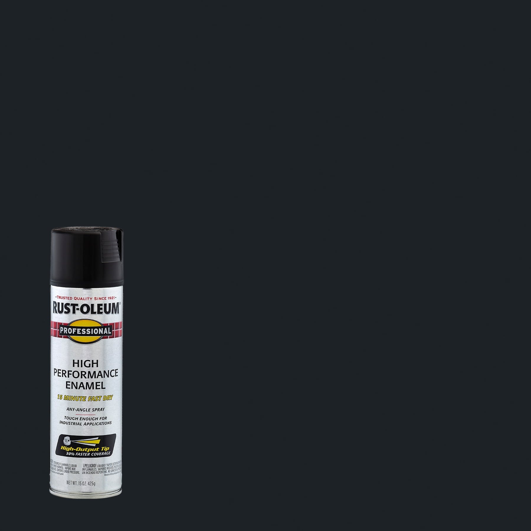 6 Pack, Black, Rust-Oleum Professional High Performance Flat Enamel Spray Paint-7578838, 15 oz
