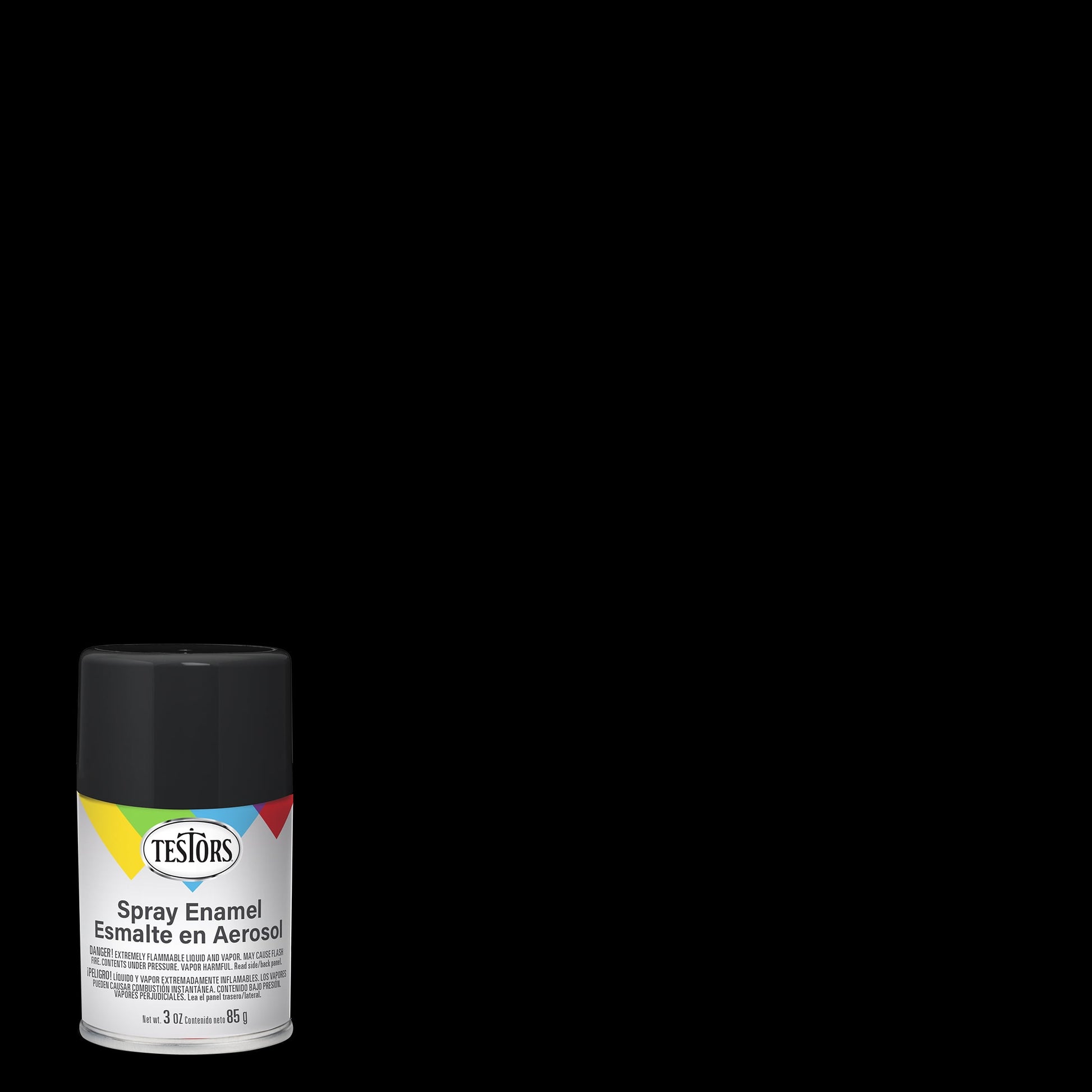 3 Pack, Black, Rust-Oleum Testors Gloss Enamel Spray Paint- 1247T, 3 oz.