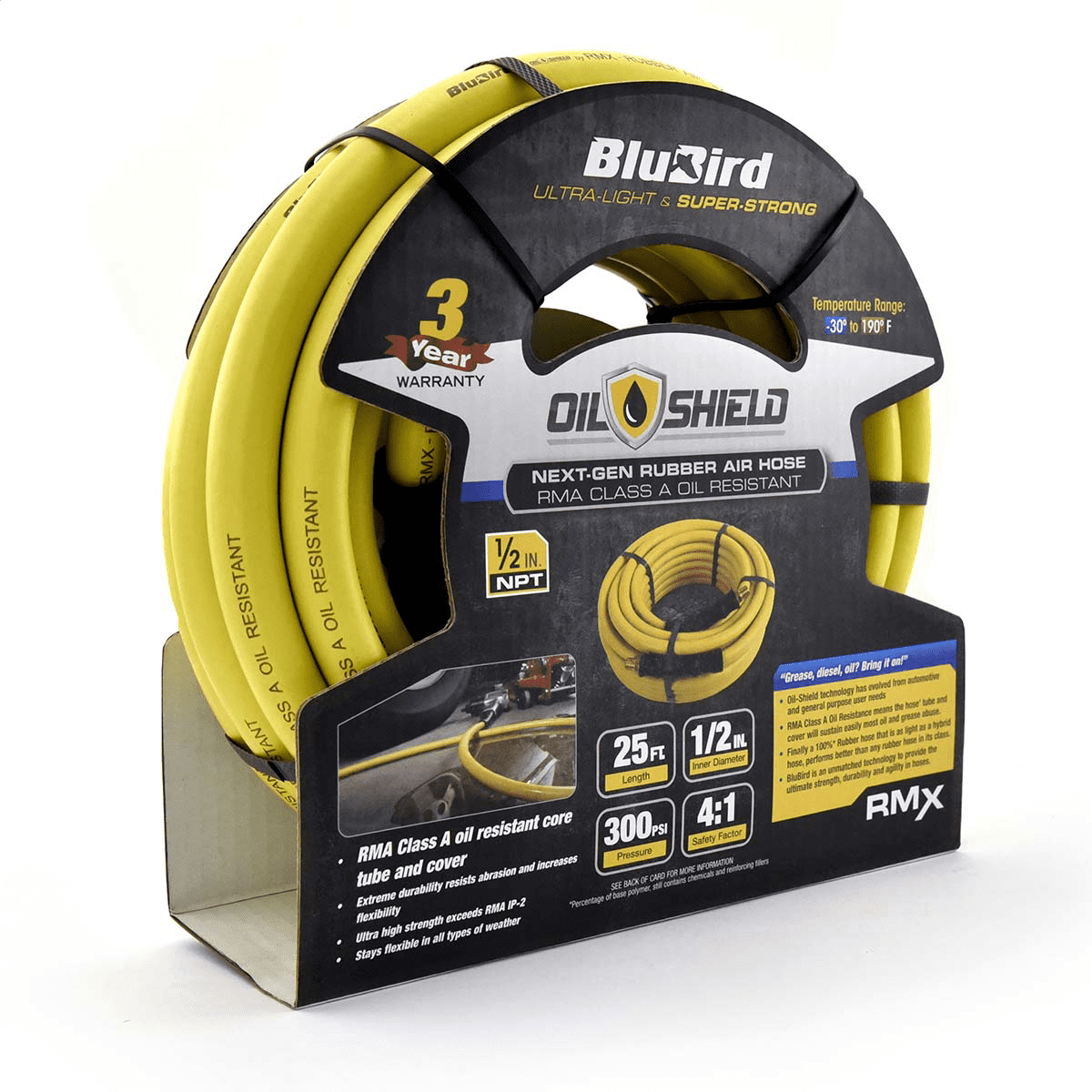 BluBird OS1225 Oil Shield 1/2" x 25' Air Hose