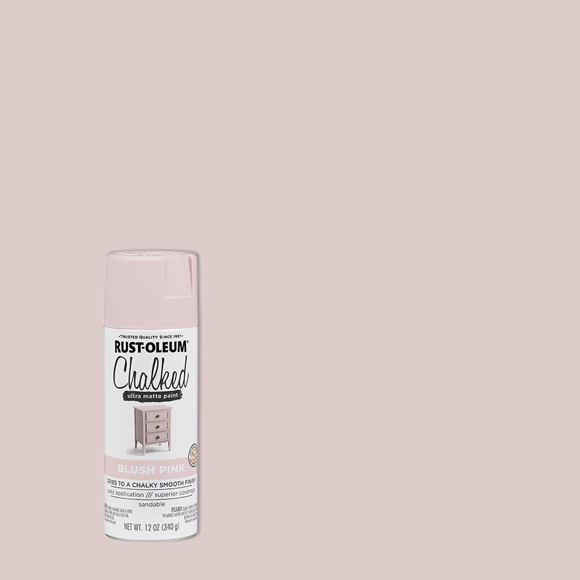 6 Pack, Blush Pink , Rust-Oleum Ultra Matte Chalked Spray Paint, 12 oz