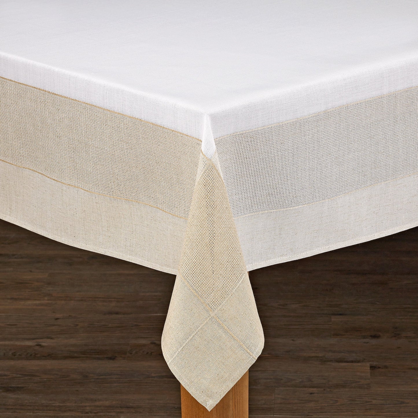 Bohemia Mantel de AlgodÃ³n/poliÃ©ster 60"x104" en Blanco/natural