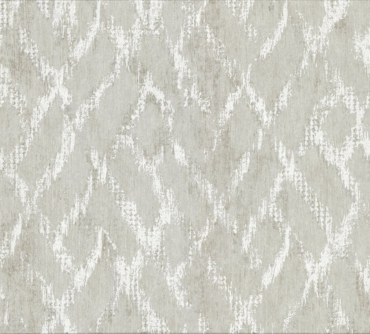 Brewster Bunter Light Grey Distressed Geometric Wallpaper, 21-in by 33-ft, 57.8 sq. ft