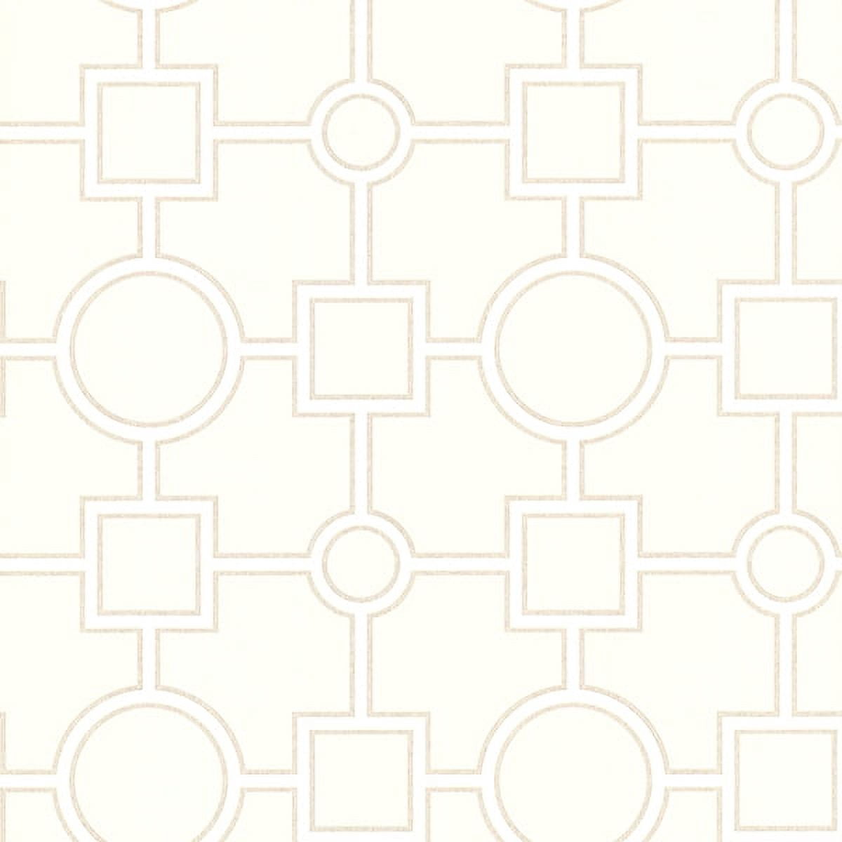 Brewster Geometric Beige Geovine Wallpaper, 20.5-in by 33-ft, 56.4 sq. ft