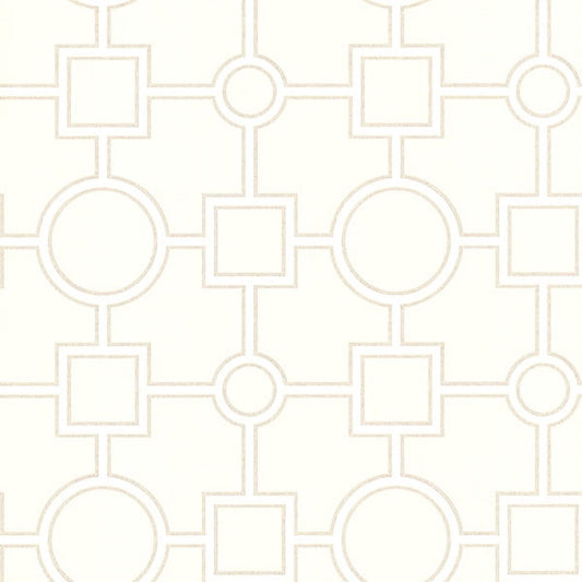 Brewster Geometric Beige Geovine Wallpaper, 20.5-in by 33-ft, 56.4 sq. ft
