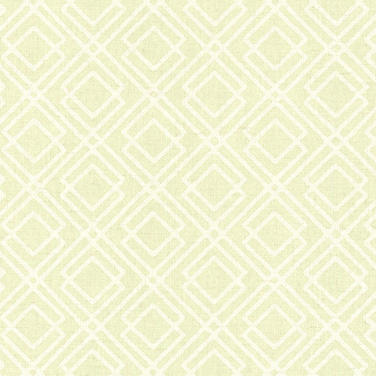Brewster Lattice Green Milly Wallpaper