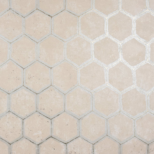 Brewster Starling Copper Honeycomb Wallpaper