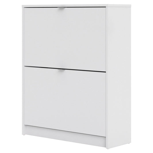 Tvilum Bright Gabinete de Almacenamiento de Zapatos de 2 Cajones, Negro Mate