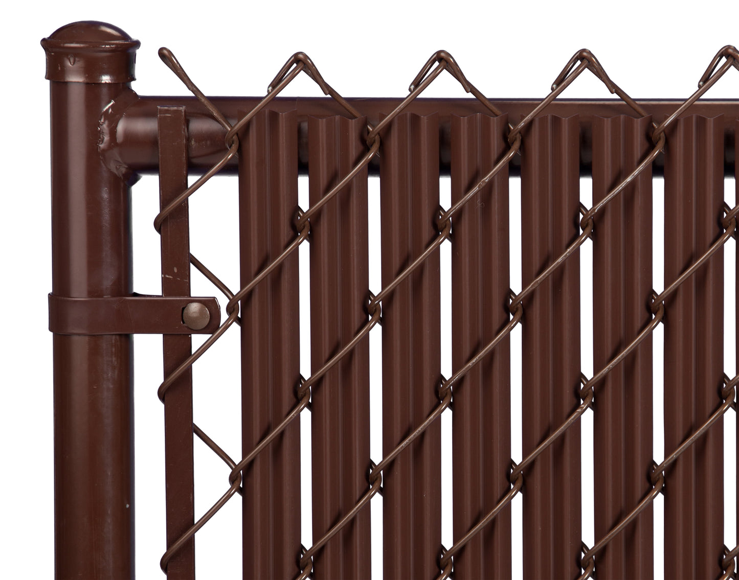 Brown 7ft Ridged Slat for Chain Link Fence
