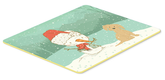 Brown Maltese Snowman Christmas Kitchen or Bath Mat 24x36