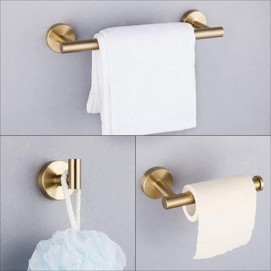 Juego de Accesorios de BaÃ±o de NÃ­quel Cepillado: Toallero de Pared de Acero Inoxidable 304, Soporte y Gancho para Papel HigiÃ©nico, Organizador Antioxidante para BaÃ±os