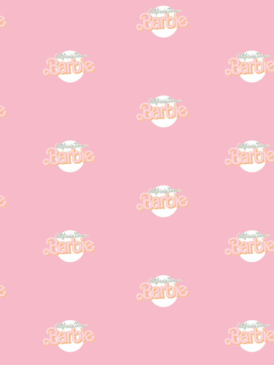 CA Dream Barbie Logo Papel Tapiz de Vinilo Removible de Barbie - Rosa