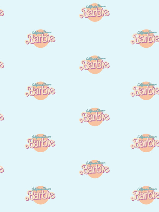 CA Dream Barbie Logo Removable Vinyl Wallpaper by Barbie - Sky
