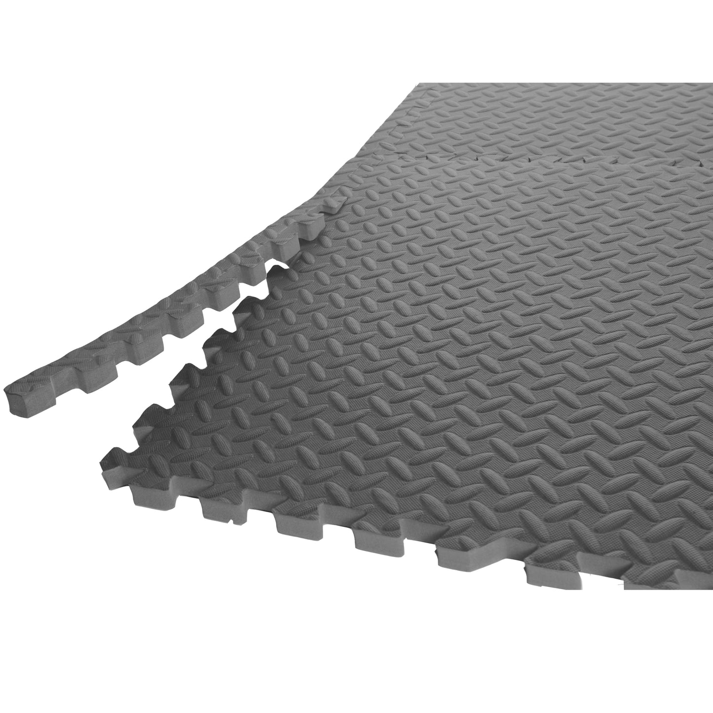 CAP Barbell Mold and Mildew Resistant Foam Puzzle Mat, 6-Piece, Gray, 74" x 50" x 3/4"