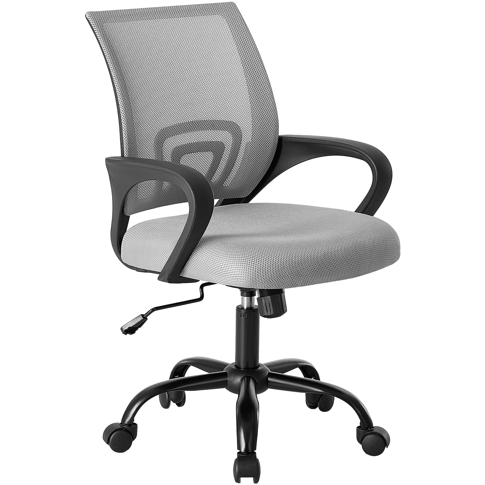 CONCETTA Set of 2 Home Office Computer Chair, With Lumbar Support, Adjustable Height, Fixed Armrests, Suitable For Meeting Rooms, 360Â°Rotation, For Adults, Gray