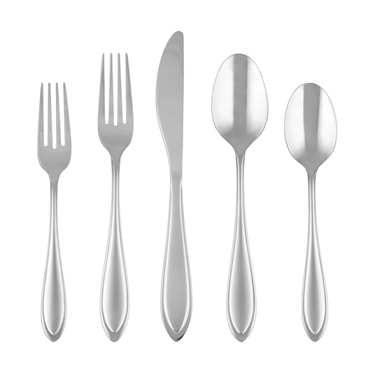 Cambridge Bayleaf Sand 20-Piece Stainless Steel Flatware Set (Service for 4)