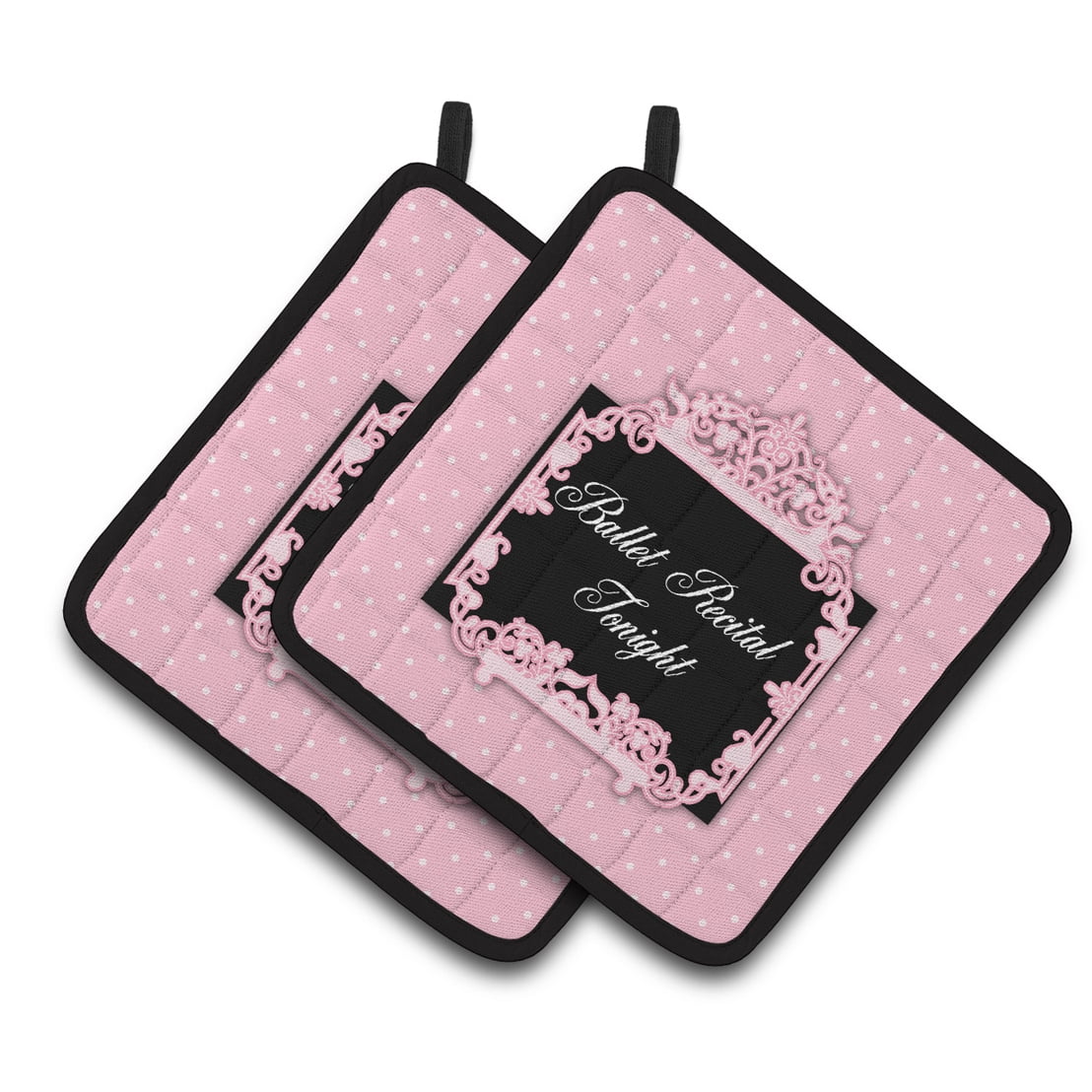 Caroline's Treasures Ballerina Ballet Recital Tonight Pair of Pot Holders