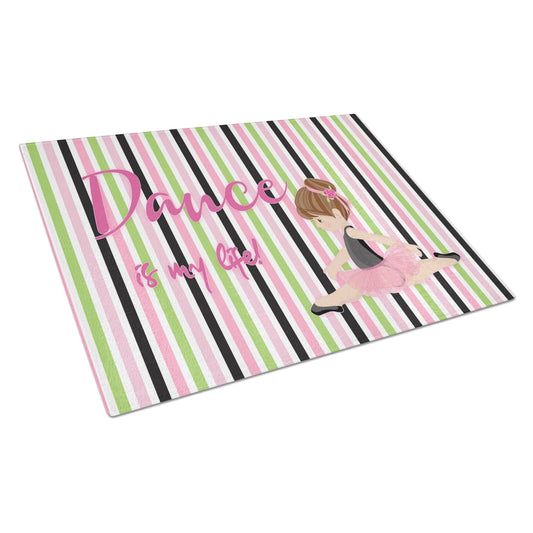 Caroline's Treasures Ballet Dance is my Life Brunette Glass Cutting Board Large