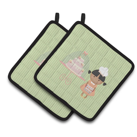 Caroline's Treasures Cake Baker African Green Pair of Pot Holders