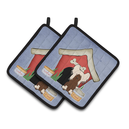 Caroline's Treasures Dog House Collection Chinese Crested Cream Pair of Pot Holders