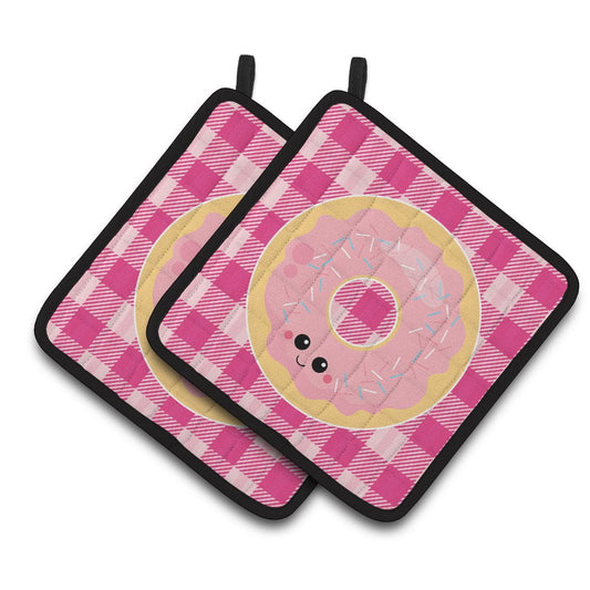 Donut Face Pair of Pot Holders