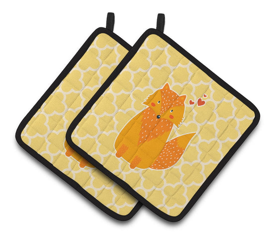 Caroline's Treasures Foxy Love Pair of Pot Holders