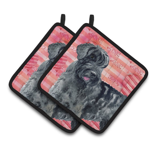 Giant Schnauzer Love Pair of Pot Holders