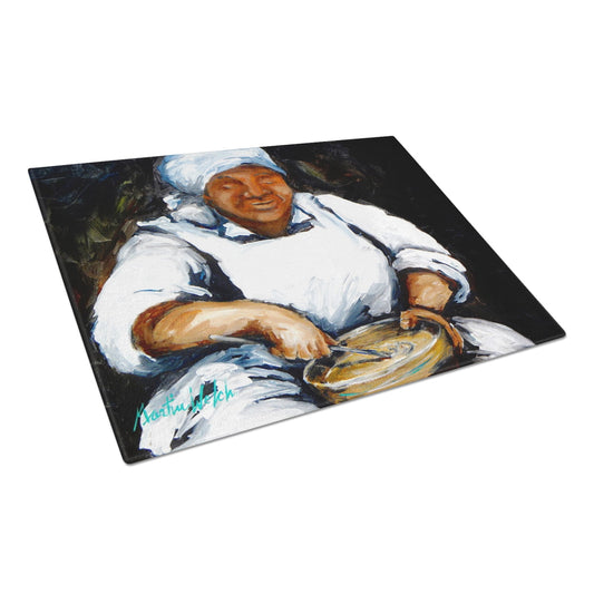 Caroline's Treasures Hot Water Cornbread Glass Cutting Board Large