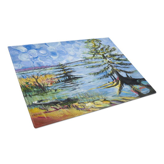 Caroline's Treasures Life on the Causeway Glass Cutting Board Large