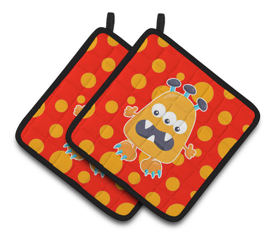 Caroline's Treasures Little Monster Visonator Pair of Pot Holders