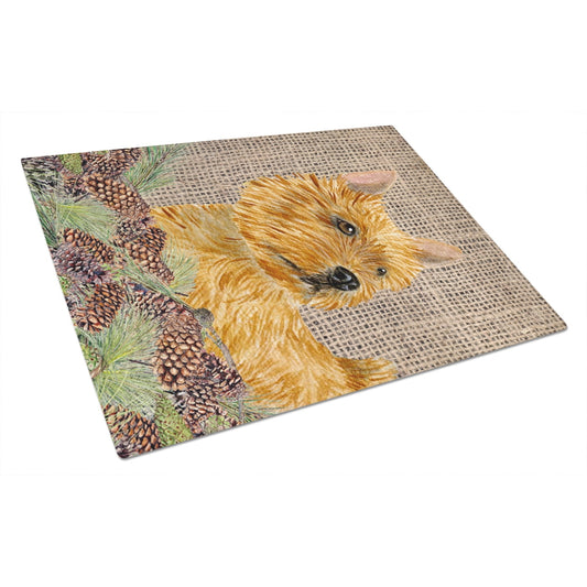 Caroline's Treasures Norwich Terrier Glass Cutting Board Large