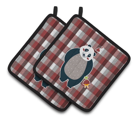 Caroline's Treasures Panda Love Pair of Pot Holders