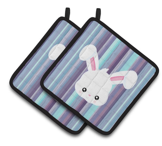 Caroline's Treasures Rabbit Face Pair of Pot Holders