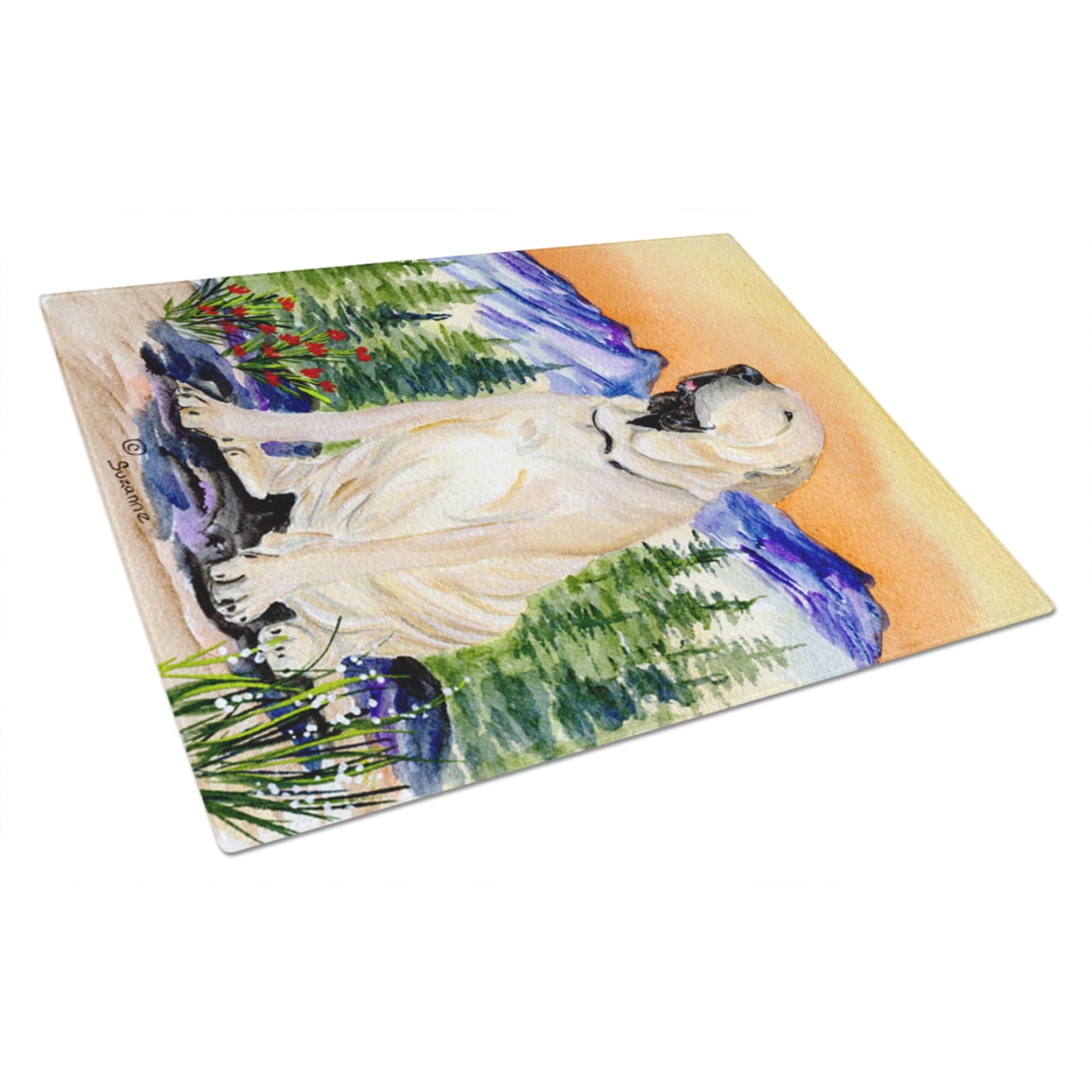 Caroline's Treasures SS8169LCB Brazilian Mastiff / Fila Brasileiro Glass Cutting Board Large, 12H x 16W, multicolor